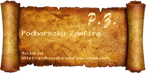 Podhorszky Zamfira névjegykártya